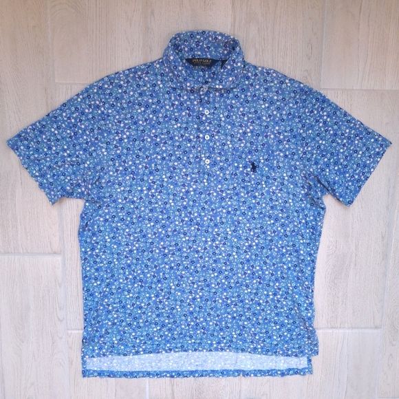Polo Ralph Lauren Other - Polo Ralph Lauren Men's Blue Cotton Floral Short Sleeved Polo Shirt - Large